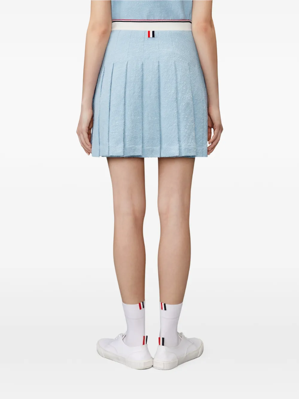 Thom Browne Mini-plooirok Blauw