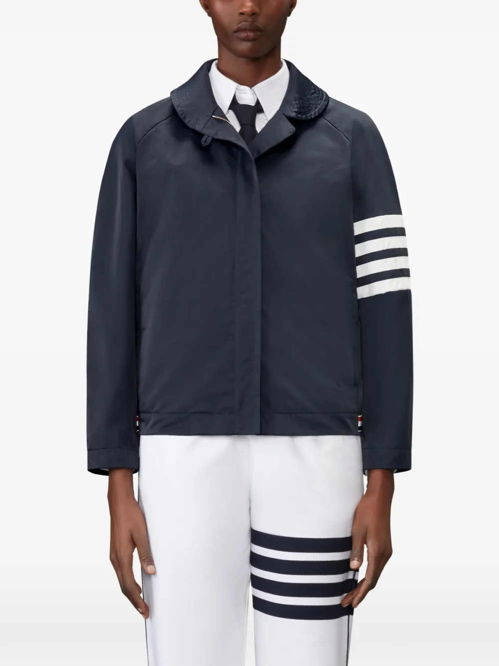 Thom Browne Jack met 4-Bar raglan mouwen Blauw