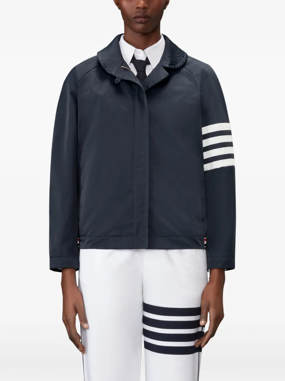 Thom Browne Jack met 4-Bar raglan mouwen Blauw