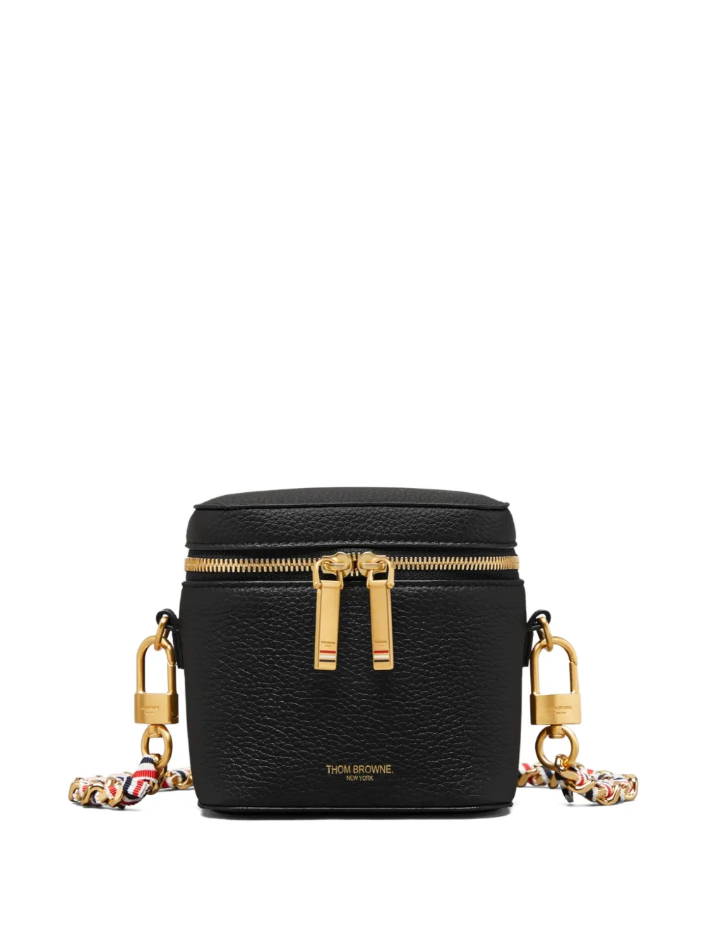 Thom Browne Borsa a tracolla in pelle - Nero