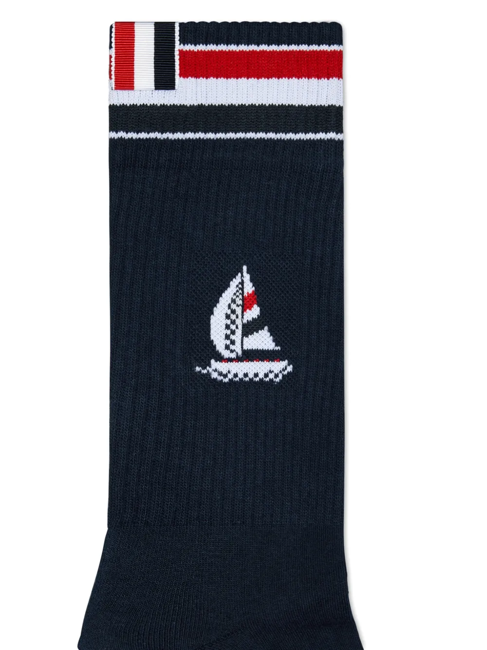  Thom Browne Calcetines Con Detalles De Rayas - Azul 