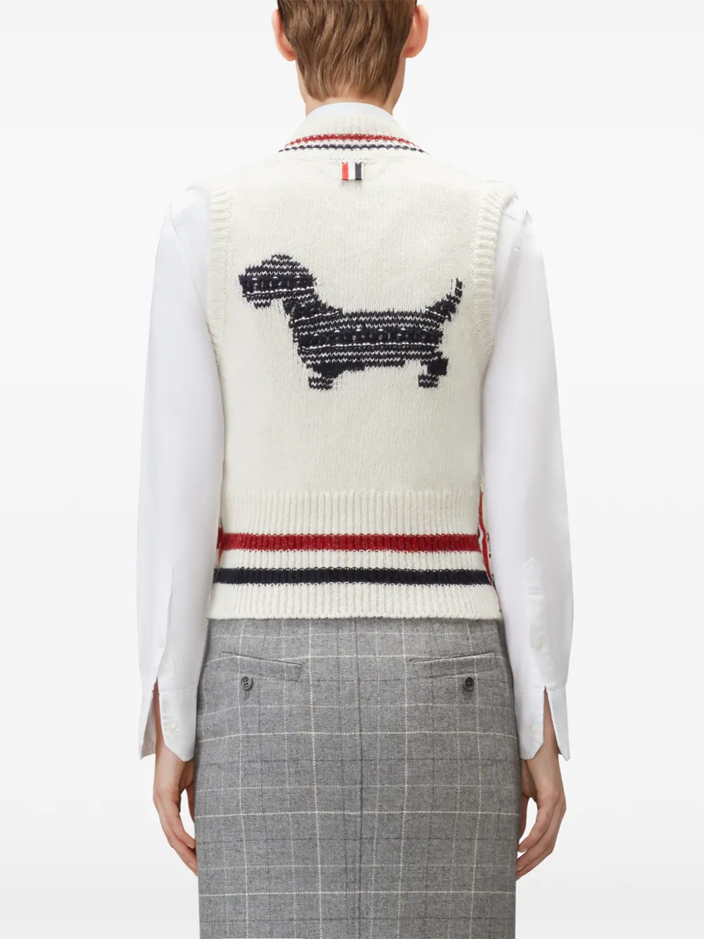 Thom Browne Hemd met V-hals Wit