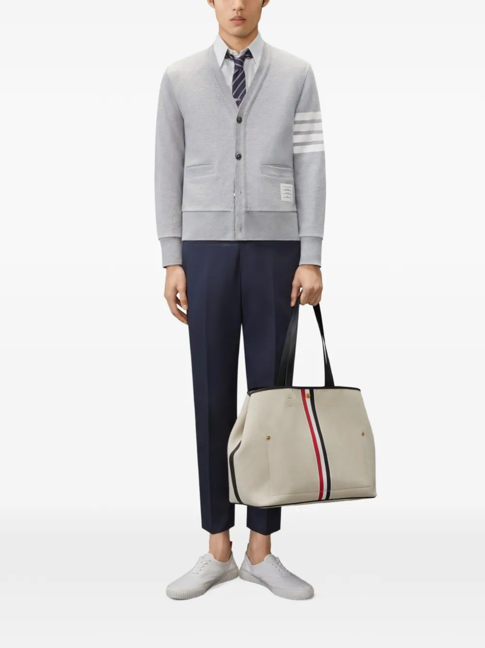 Thom Browne Vest met geborduurd detail Grijs