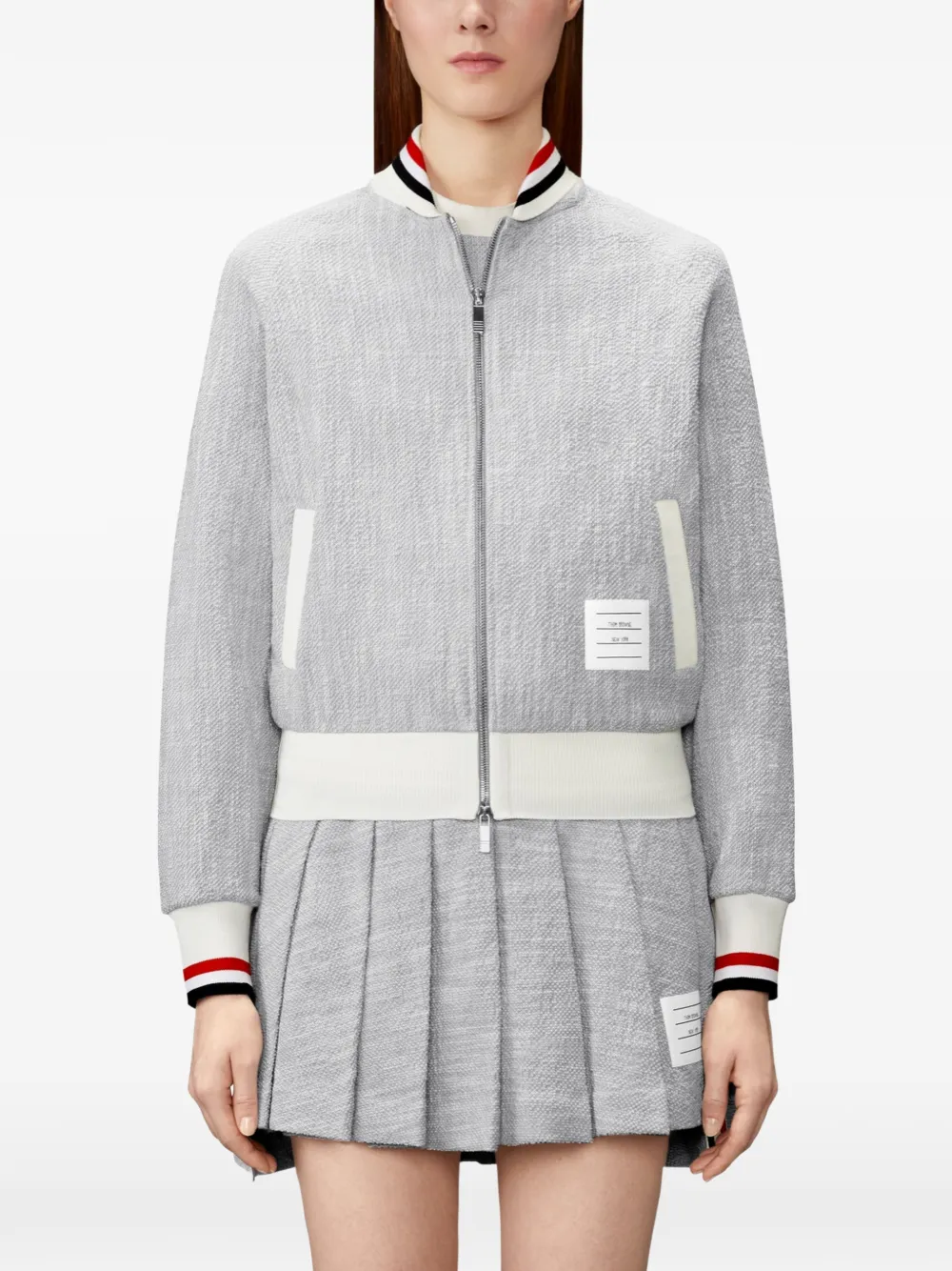 Thom Browne Bomberjack met rits Grijs