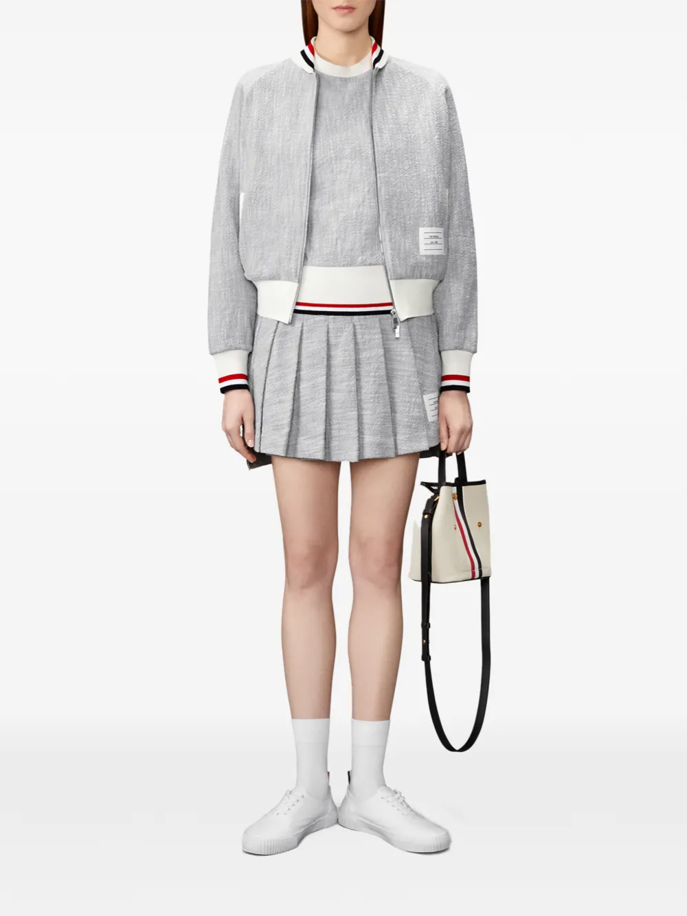 Thom Browne Bomberjack met rits Grijs