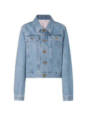 Sacai ダブルブレスト デニムジャケット | ブルー | FARFETCH JP