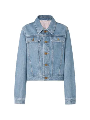 Prada Cropped Organic Denim Jacket | Blue | FARFETCH