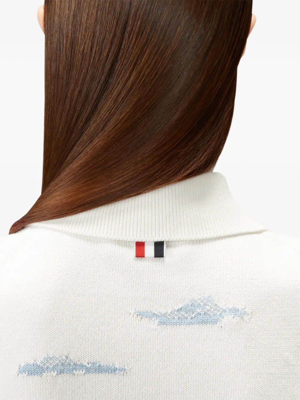Thom Browne Mouwloos poloshirt Wit