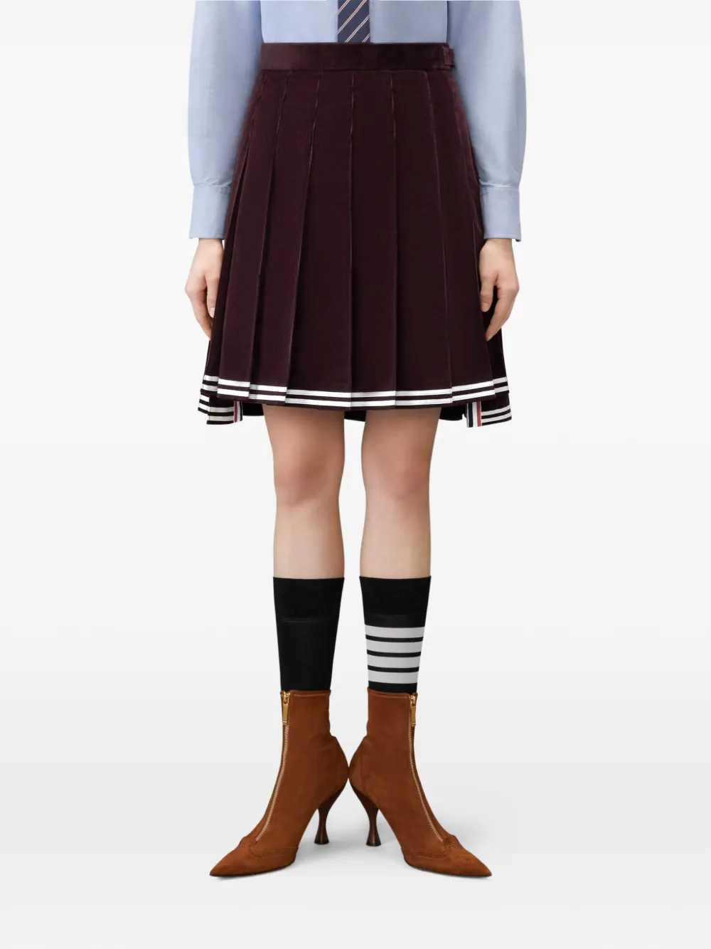 Thom Browne Mini-plooirok Rood
