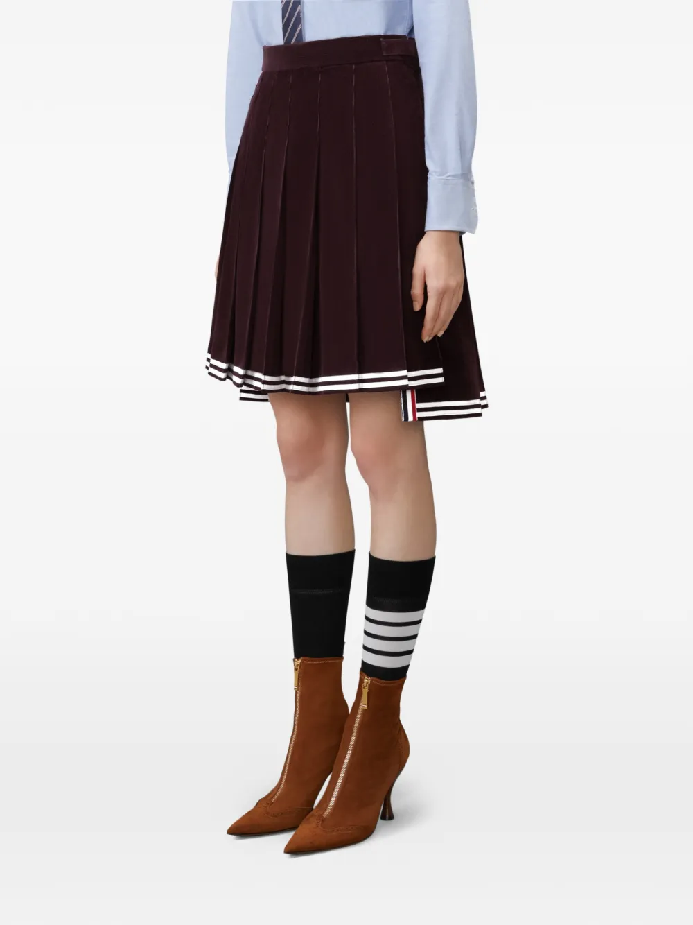Thom Browne Mini-plooirok Rood