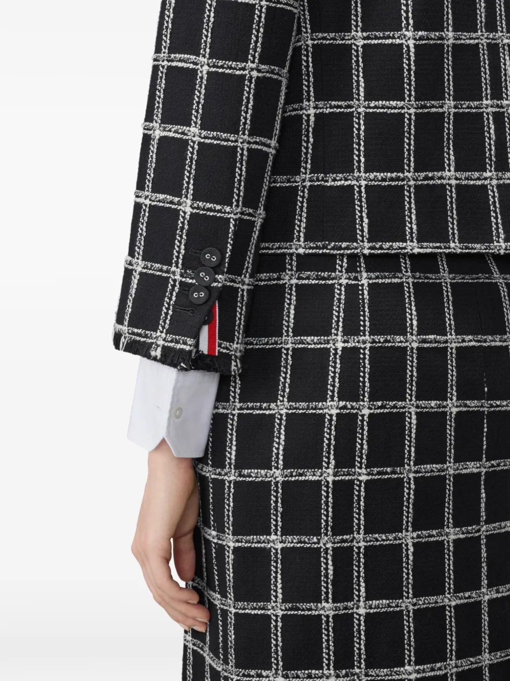 Thom Browne Blazer met patroon Zwart