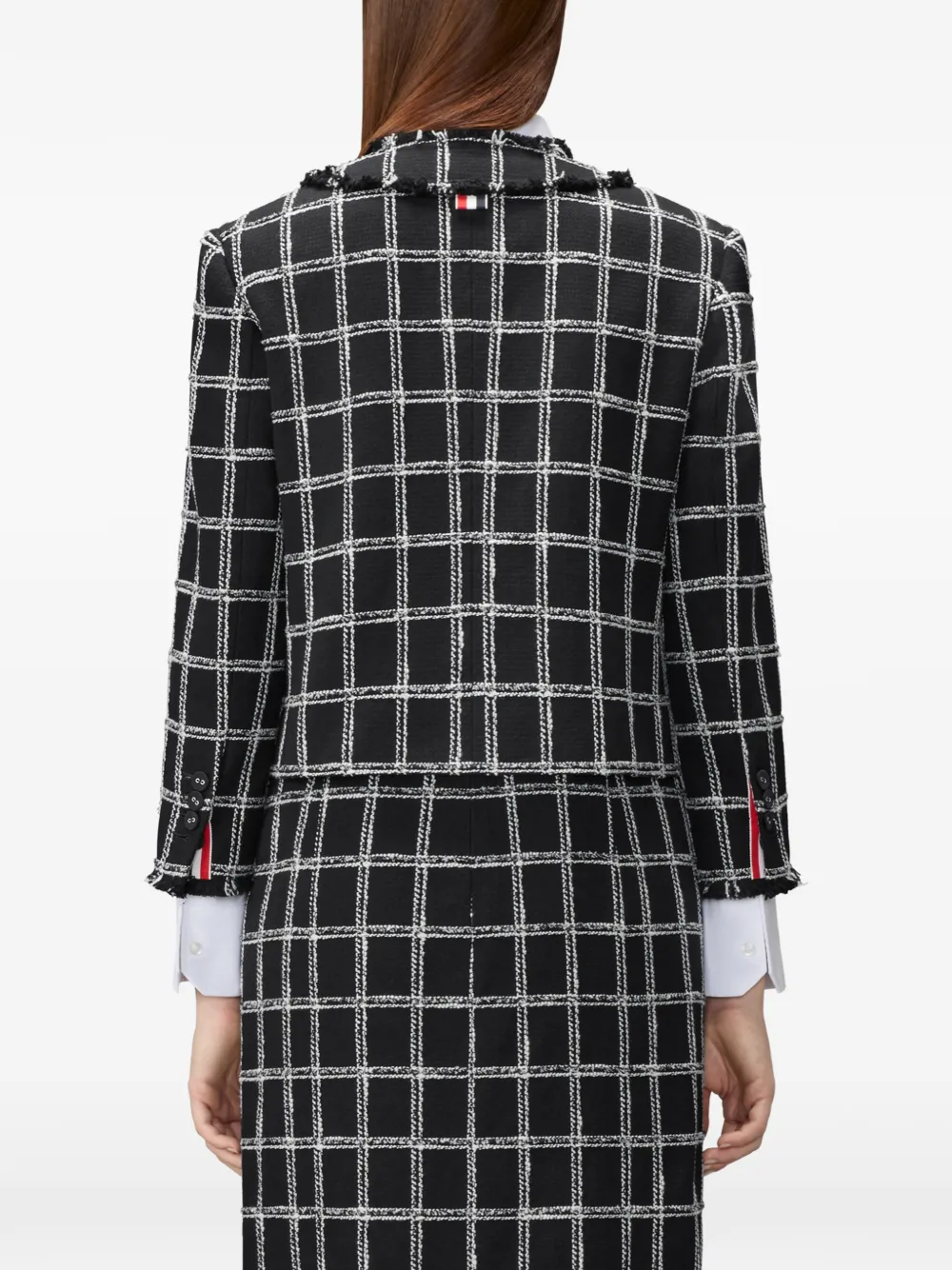 Thom Browne Blazer met patroon Zwart
