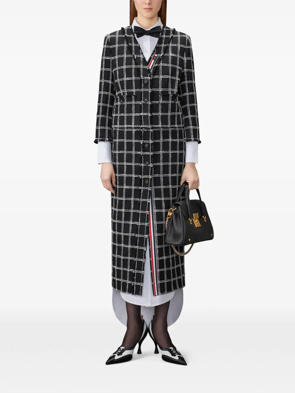 Thom Browne Blazer met patroon Zwart