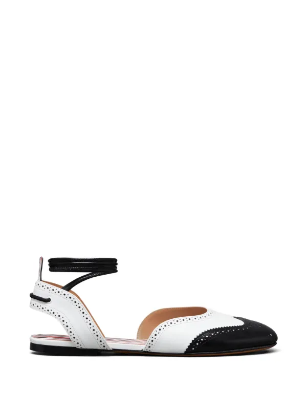 Thom Browne Wing D'orsay Ballet Flats 5mm in White