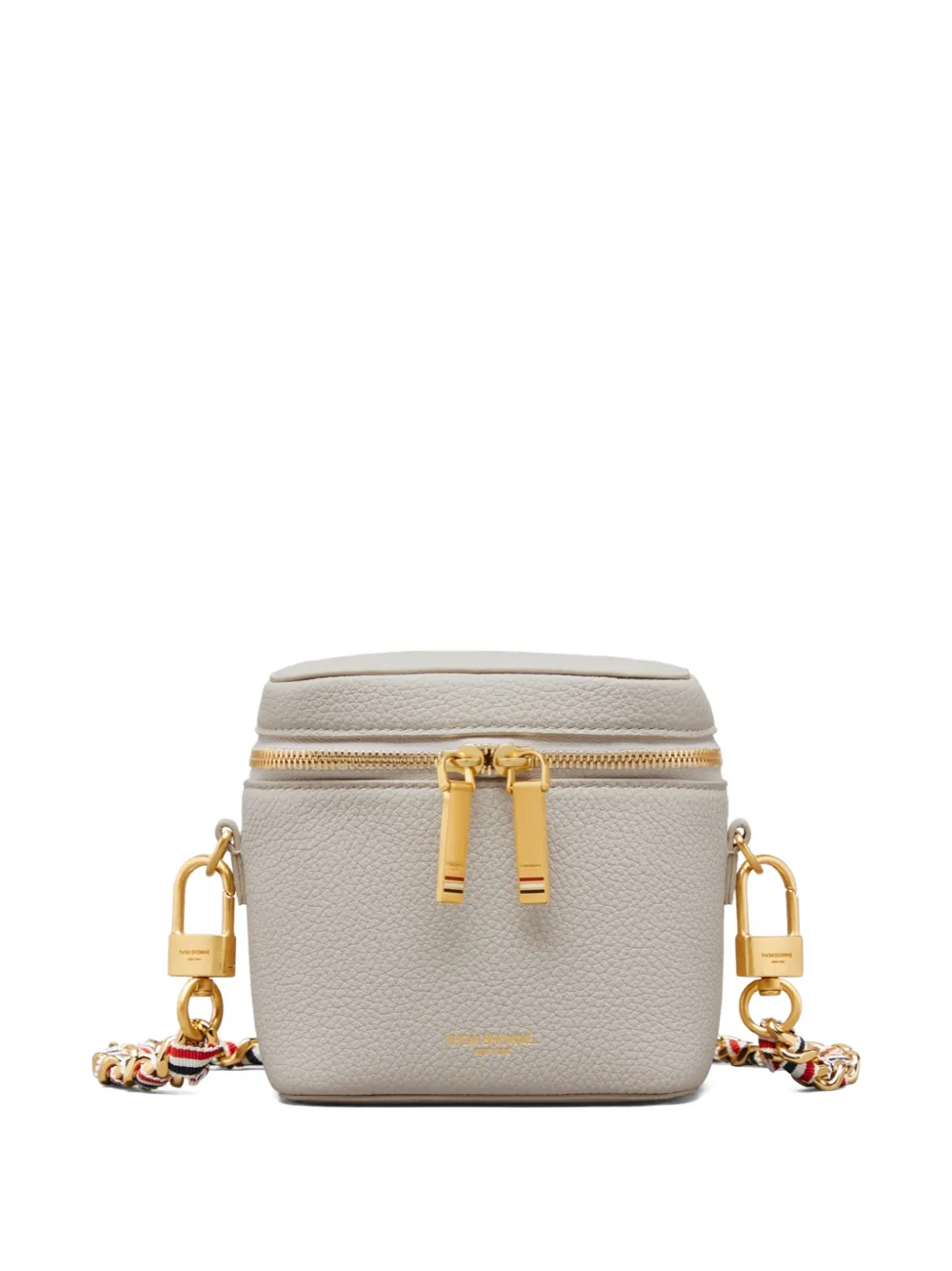 Thom Browne Borsa a tracolla in pelle - Bianco