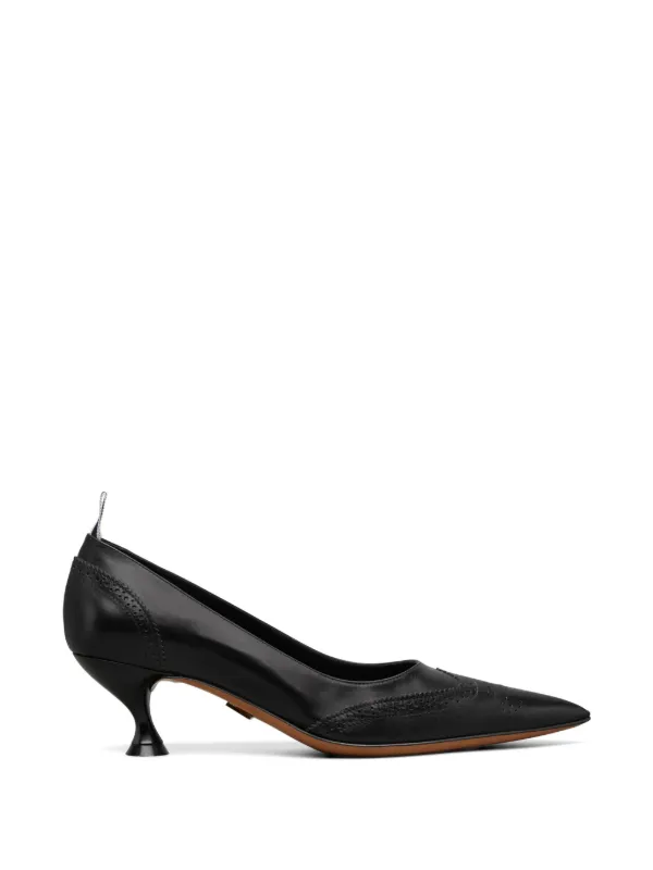 Thom Browne Leather Wingtip Pumps 50mm in Black