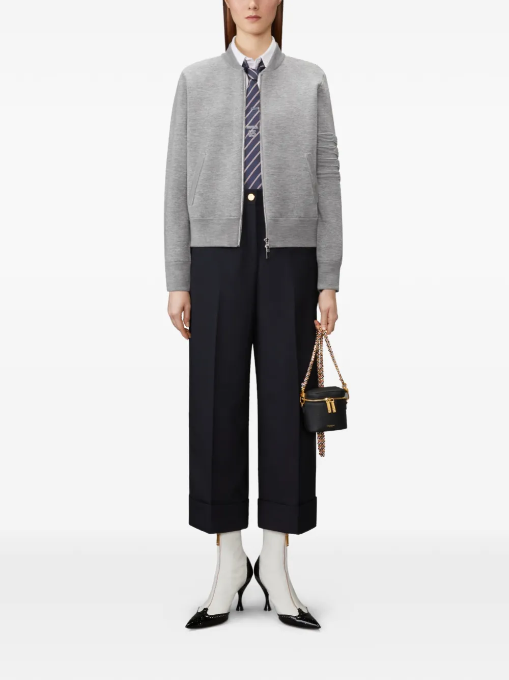 Thom Browne Bomberjack met rits Grijs