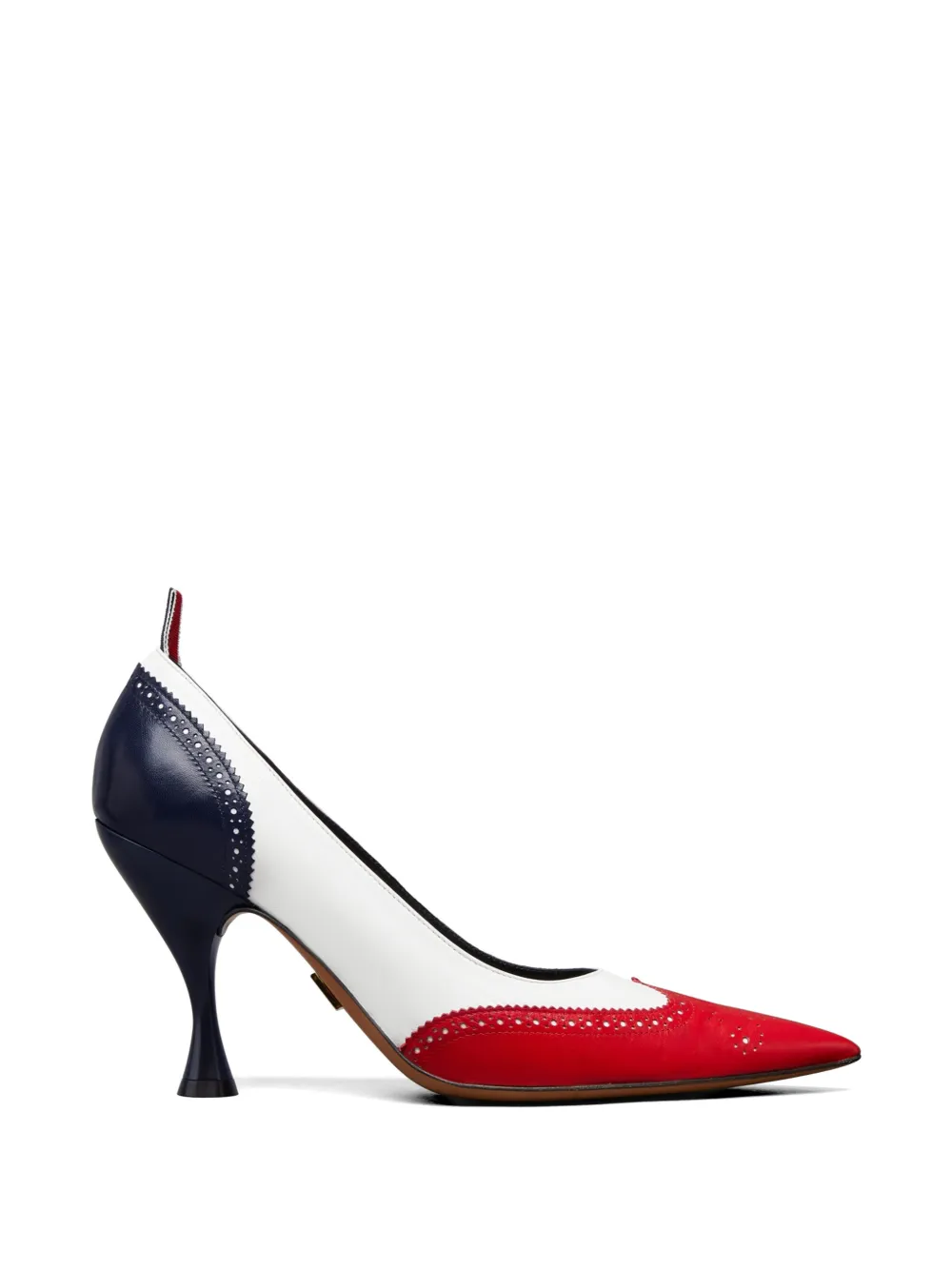 Thom Browne Wingtip leren pumps Wit
