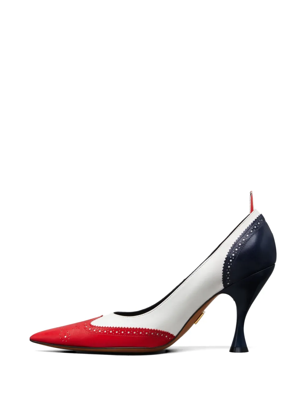 Thom Browne Wingtip leren pumps Wit