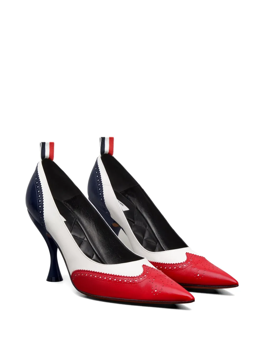 Thom Browne Wingtip leren pumps Wit