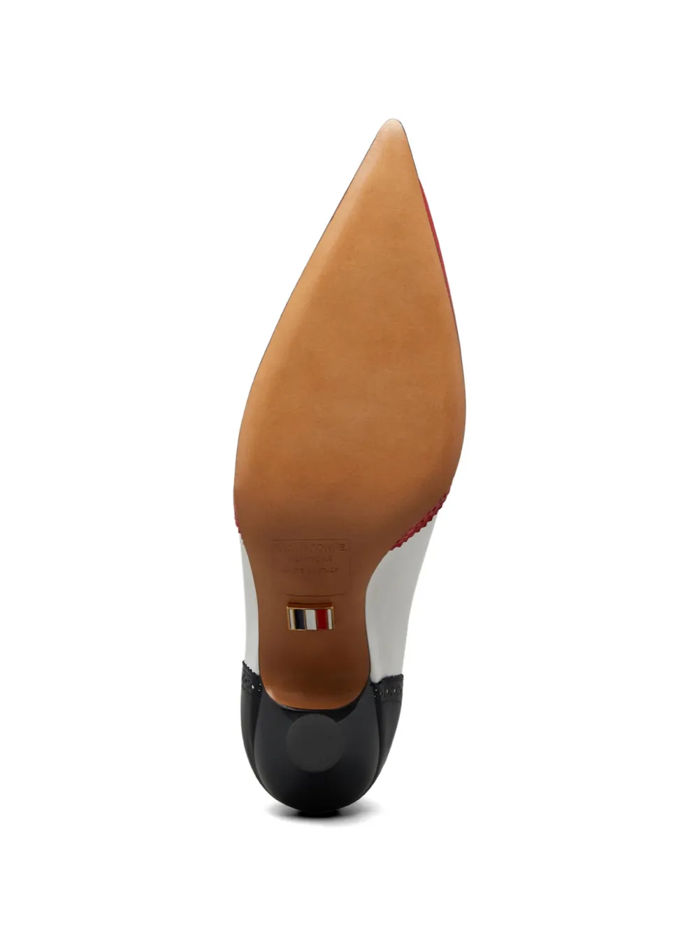 Thom Browne Wingtip leren pumps Wit