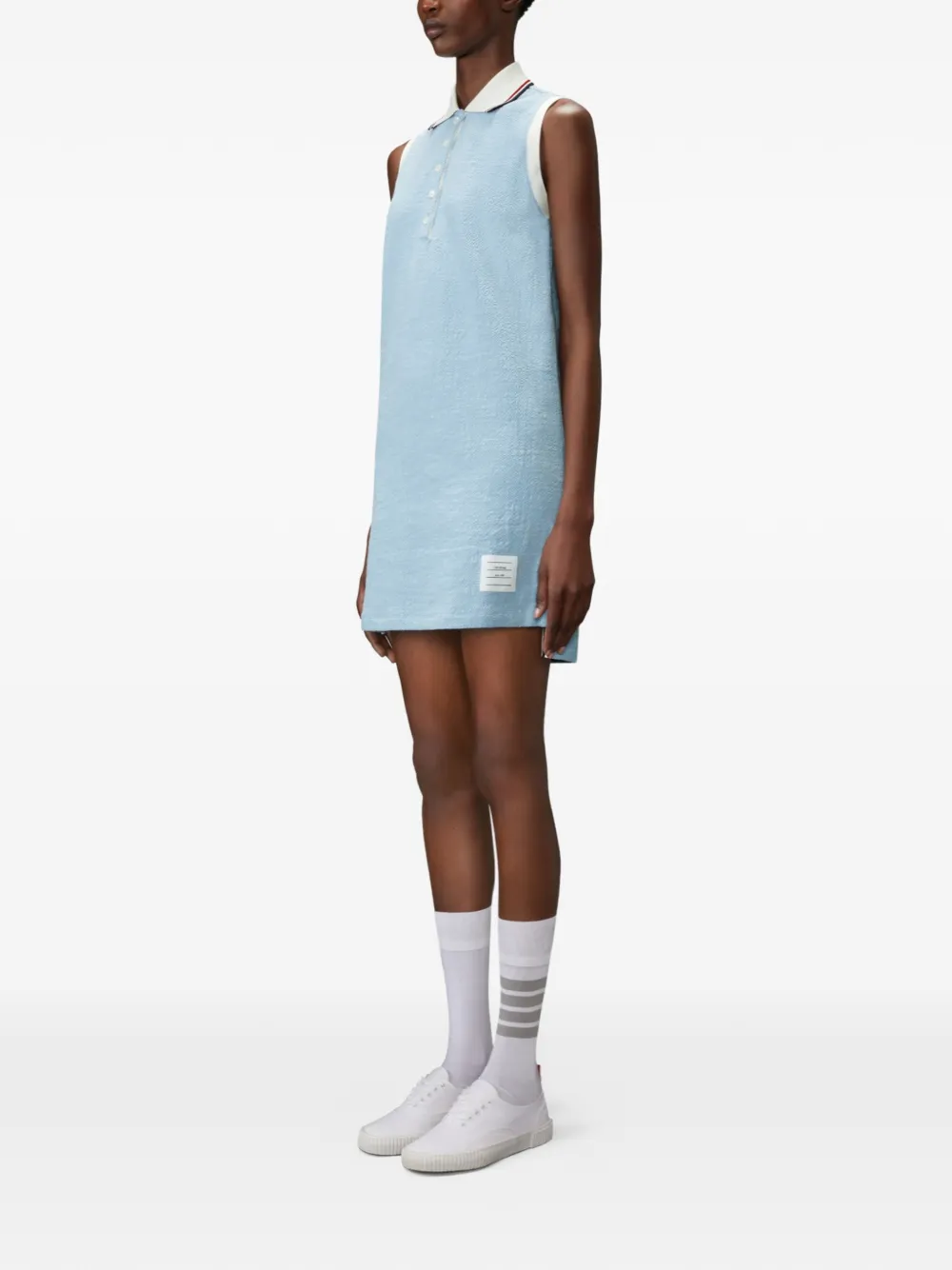 Thom Browne Mouwloze mini-polojurk Blauw