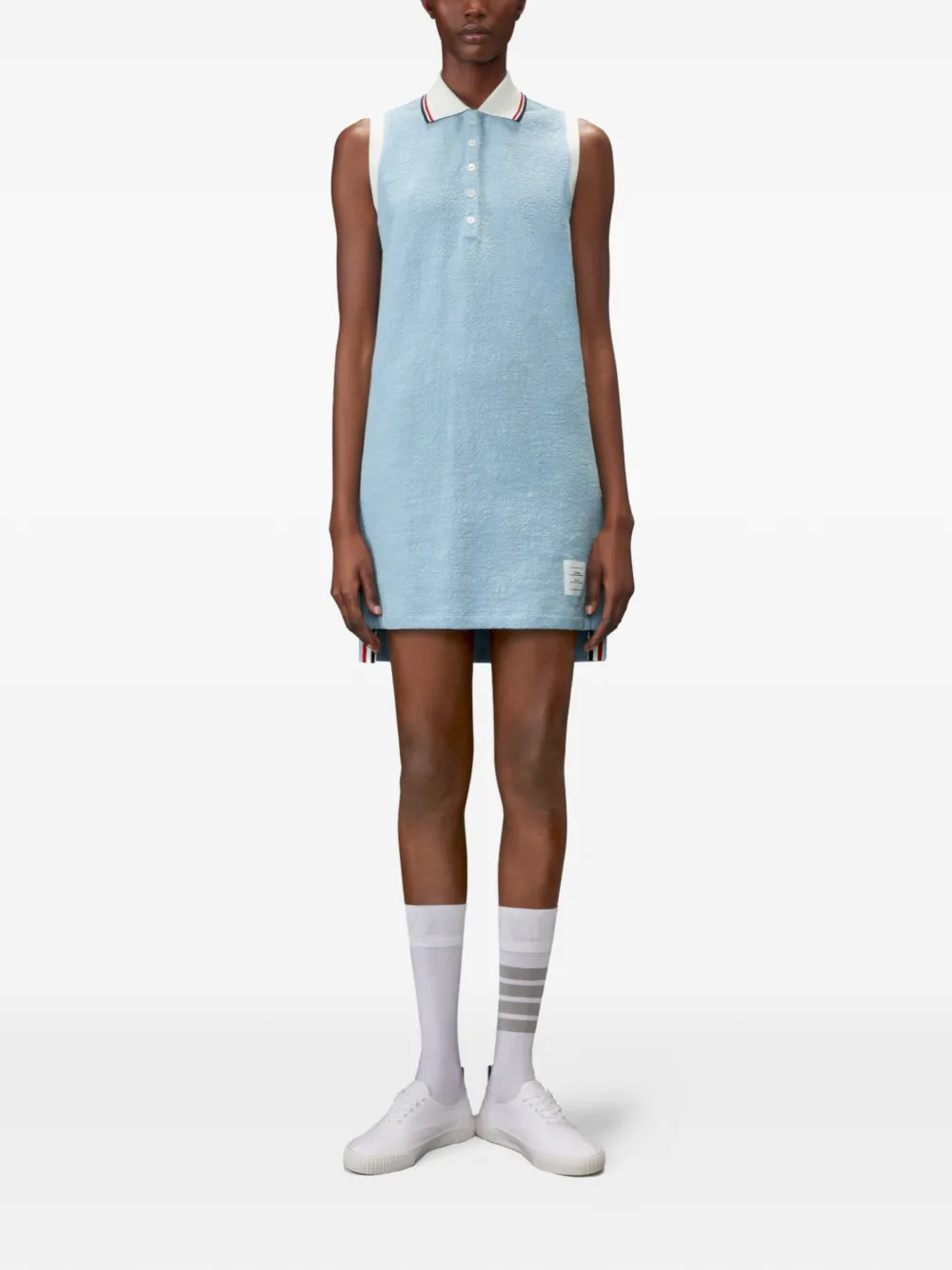 Thom Browne Mouwloze mini-polojurk Blauw