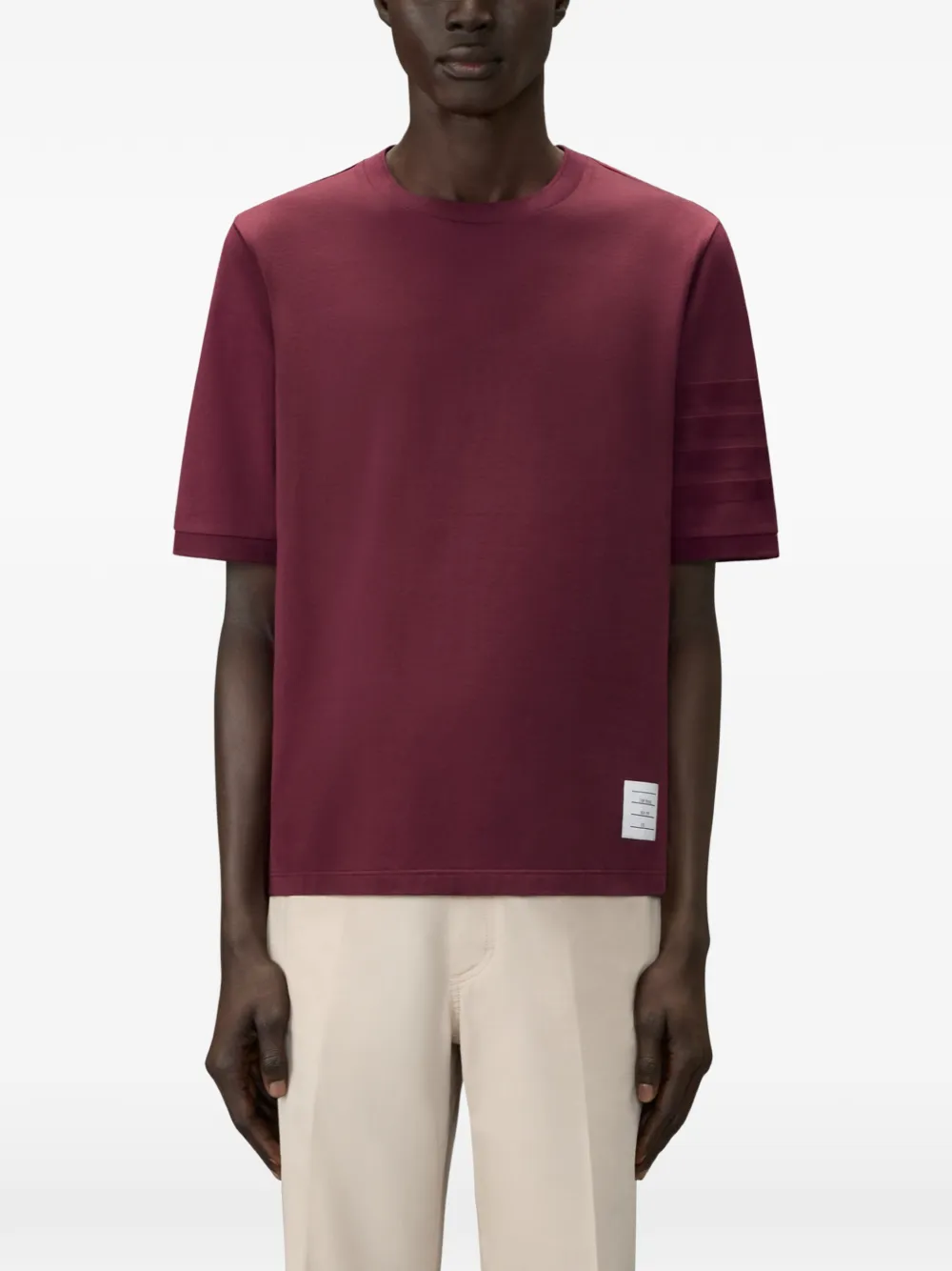 Thom Browne T-shirt met korte mouwen Rood