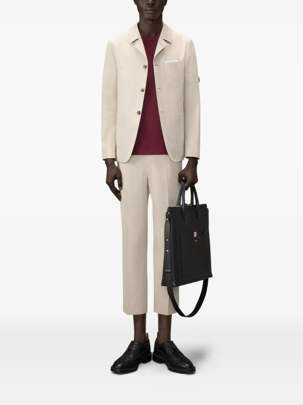 Thom Browne T-shirt met korte mouwen Rood