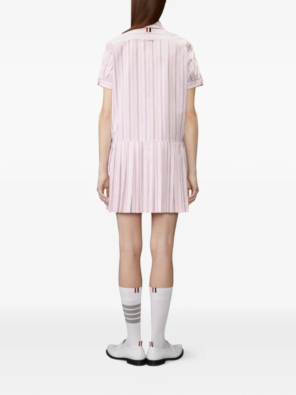 Thom Browne Popeline blousejurk met streep Roze