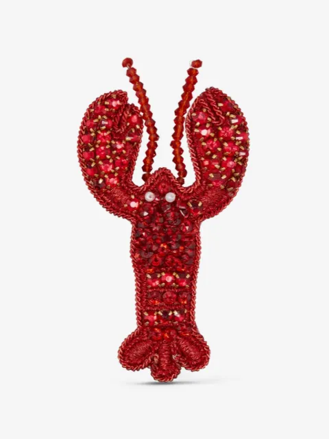 Thom Browne broche langosta con cuentas de cristal