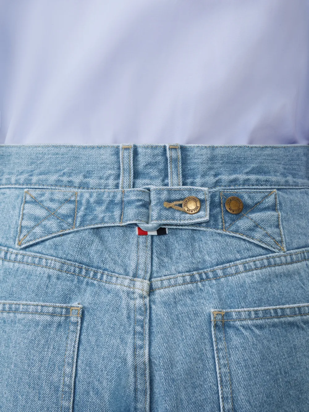 Thom Browne Jeans met omgeslagen pijpen Blauw