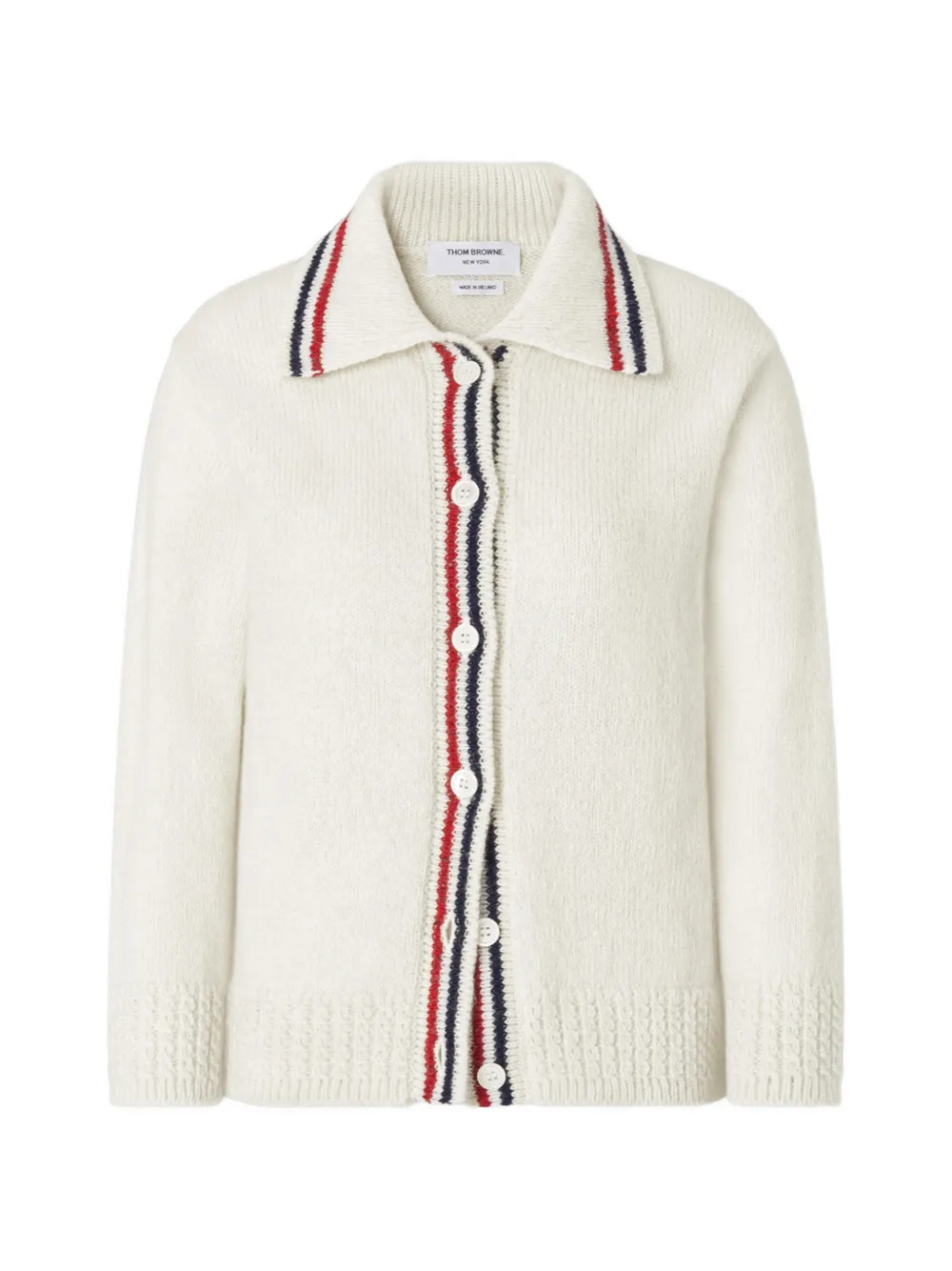 Thom Browne Geknöpfter Cardigan - Weiß