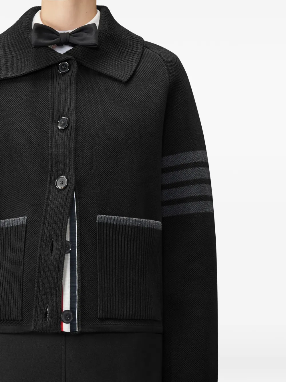 Thom Browne Jack met opgestikte zak Zwart