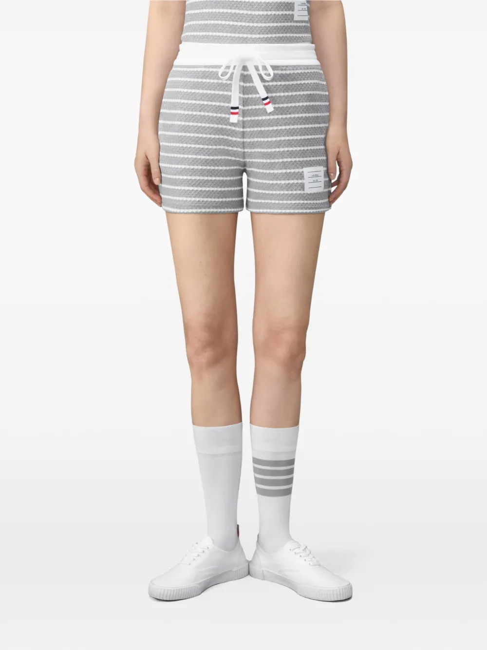 Thom Browne Gestreepte shorts Groen