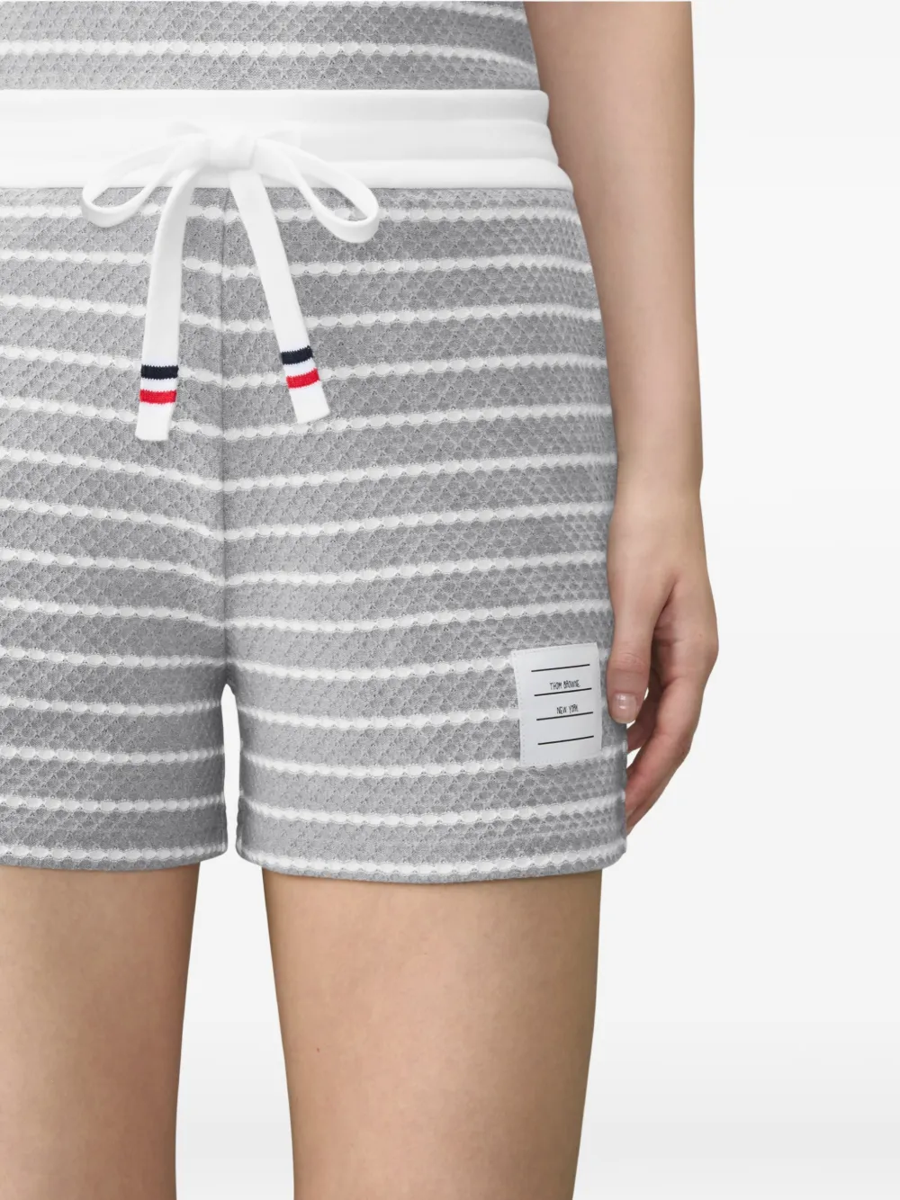 Thom Browne Gestreepte shorts Groen