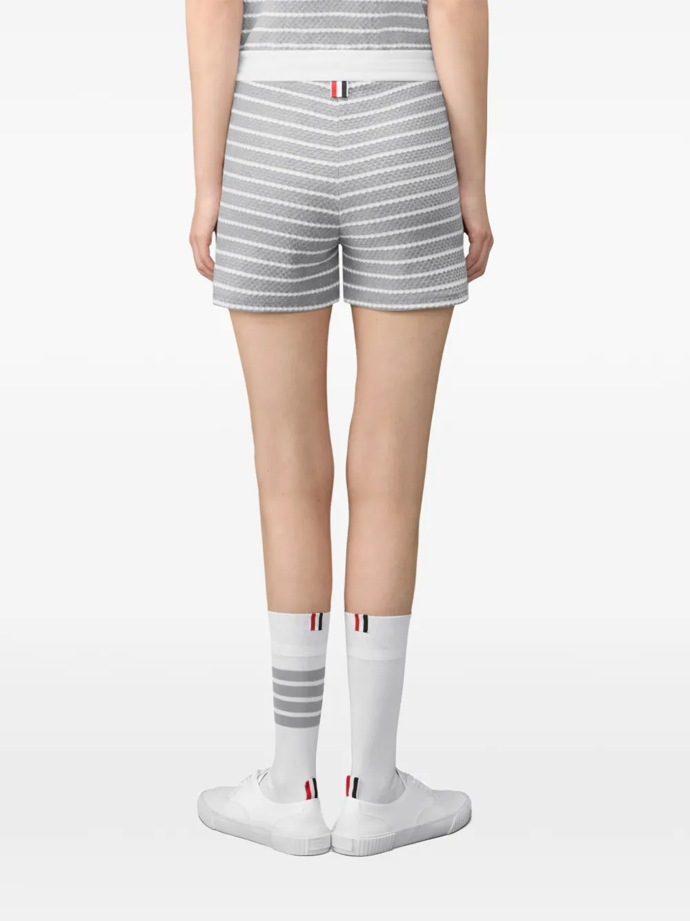 Thom Browne Gestreepte shorts Groen