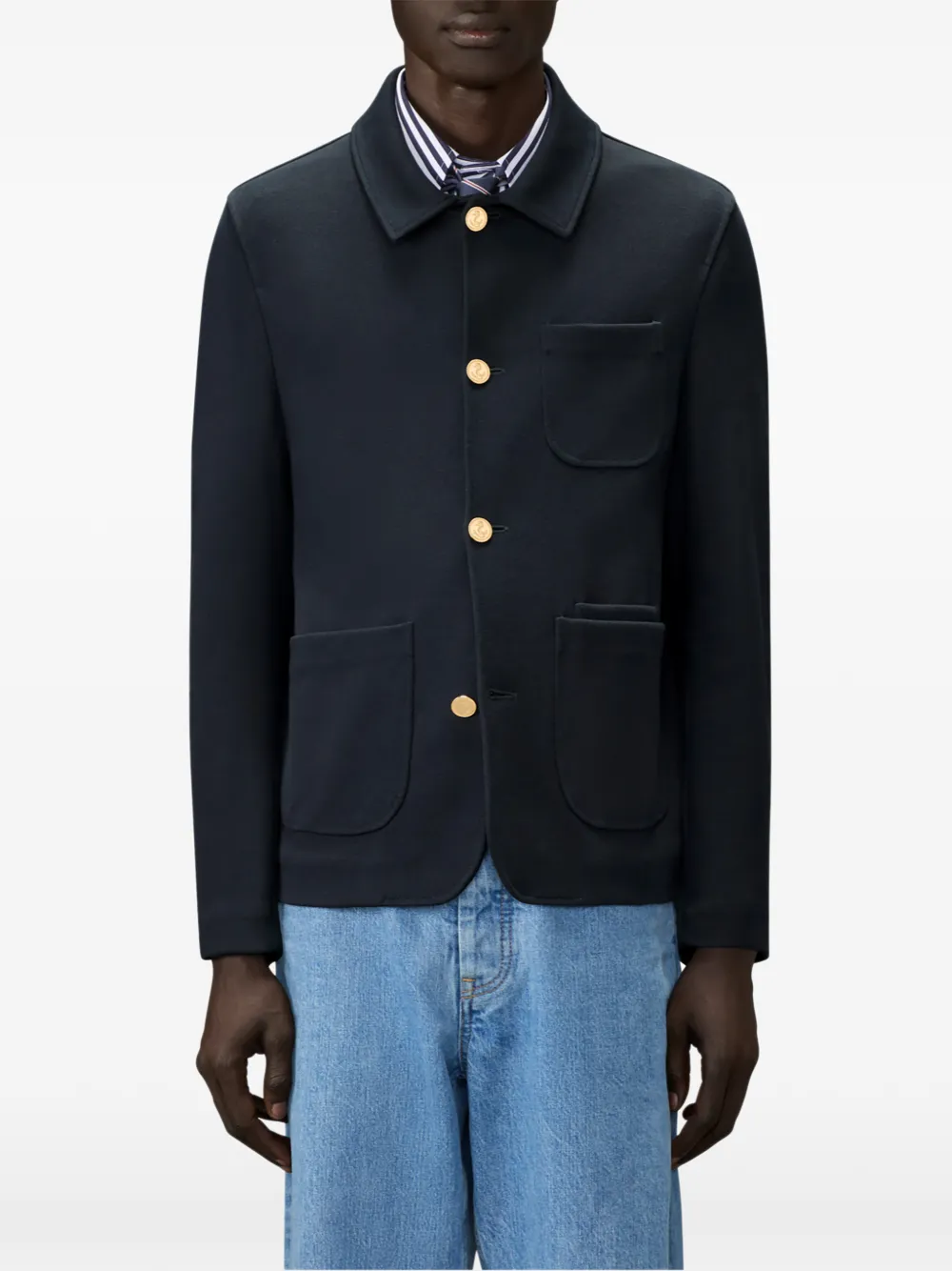 Thom Browne Compact Milano shirtjack Blauw