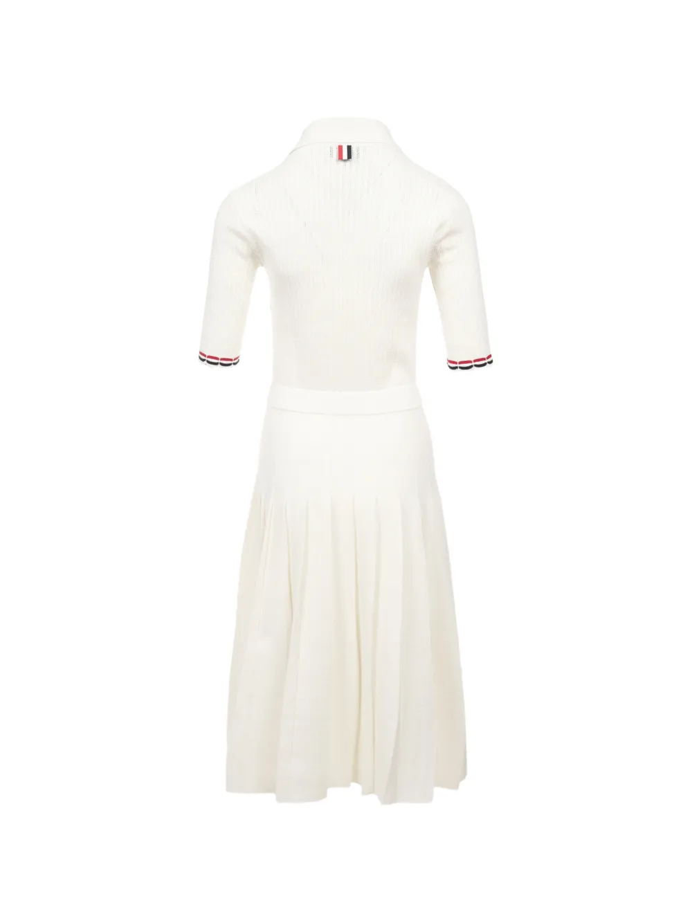 Thom Browne Polojurk met geribbeld stiksel Wit