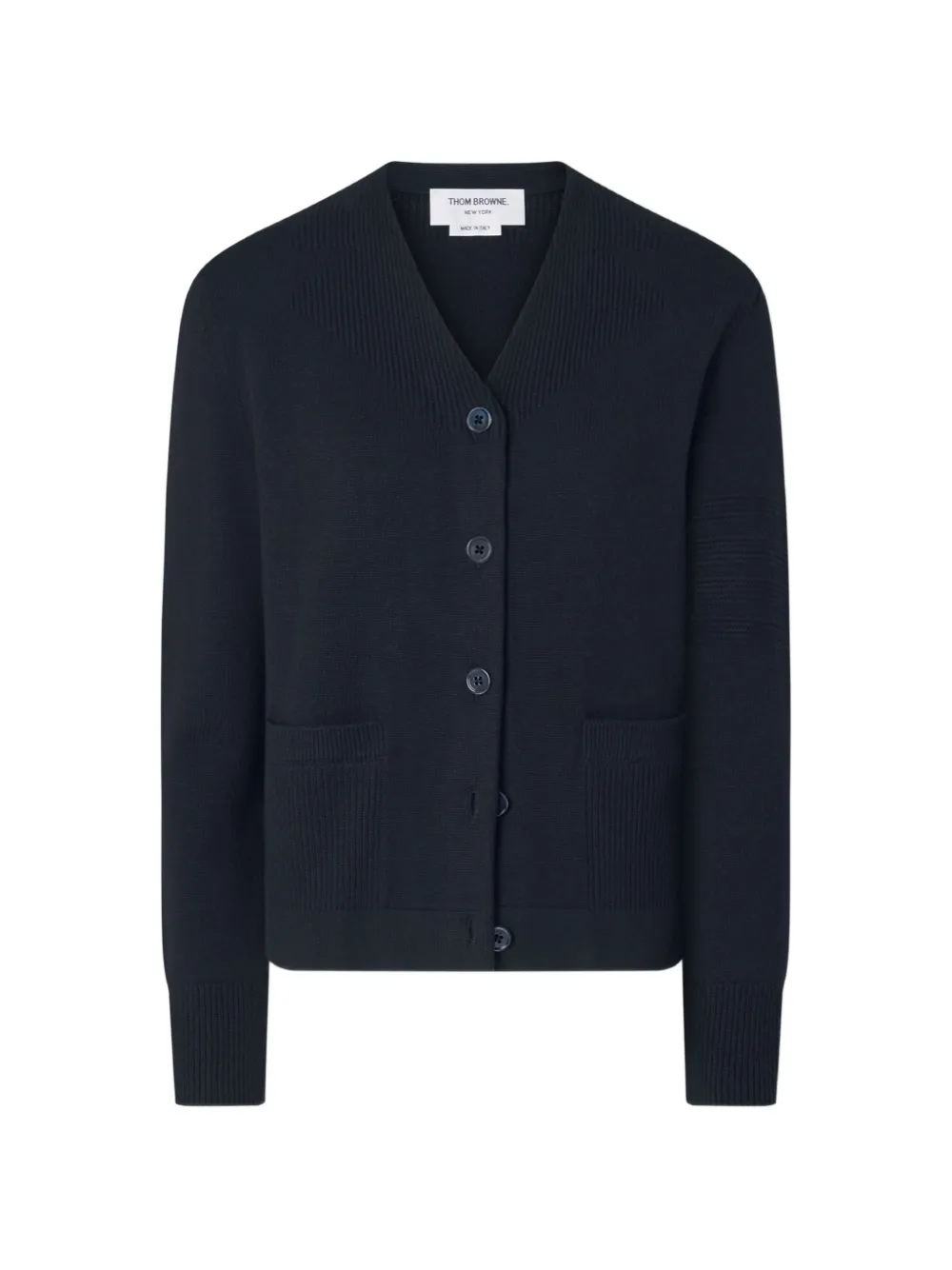 Thom Browne 4-Bar Cardigan mit Trompe-l'oeil-Effekt - Blau