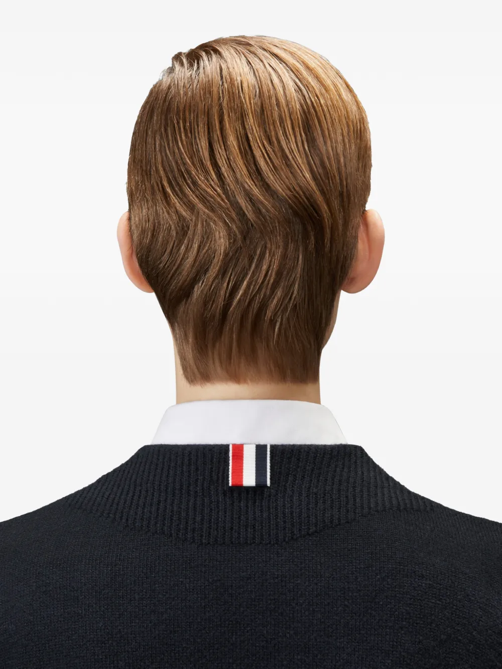 Thom Browne Trompe L'oeil vest met vier strepen Blauw