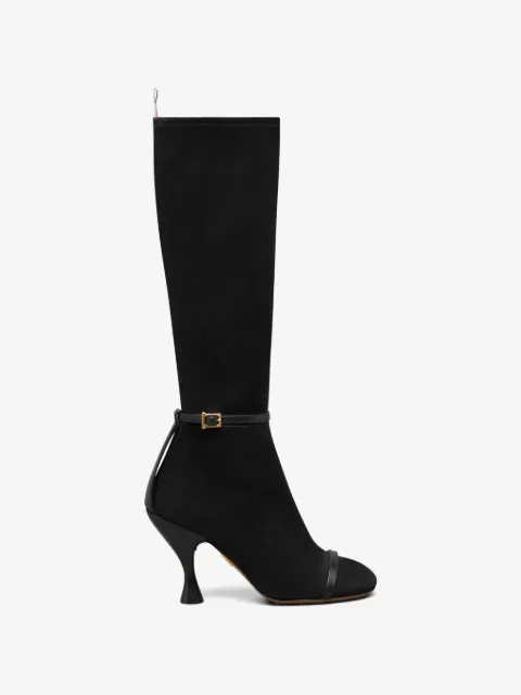 Thom Browne 90mm Trompe L'oeil 4-Bar knee-high boots