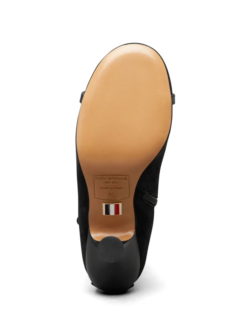 Thom Browne 90 mm Trompe L'oeil 4-Bar knielaarzen Zwart