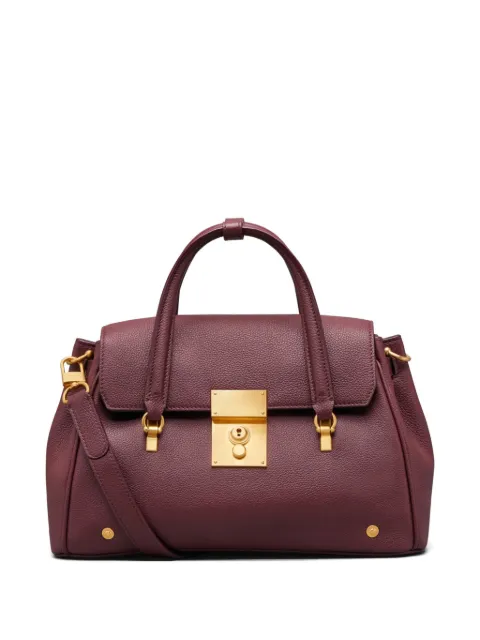 Thom Browne Bolsa tote Bolton pequena de couro