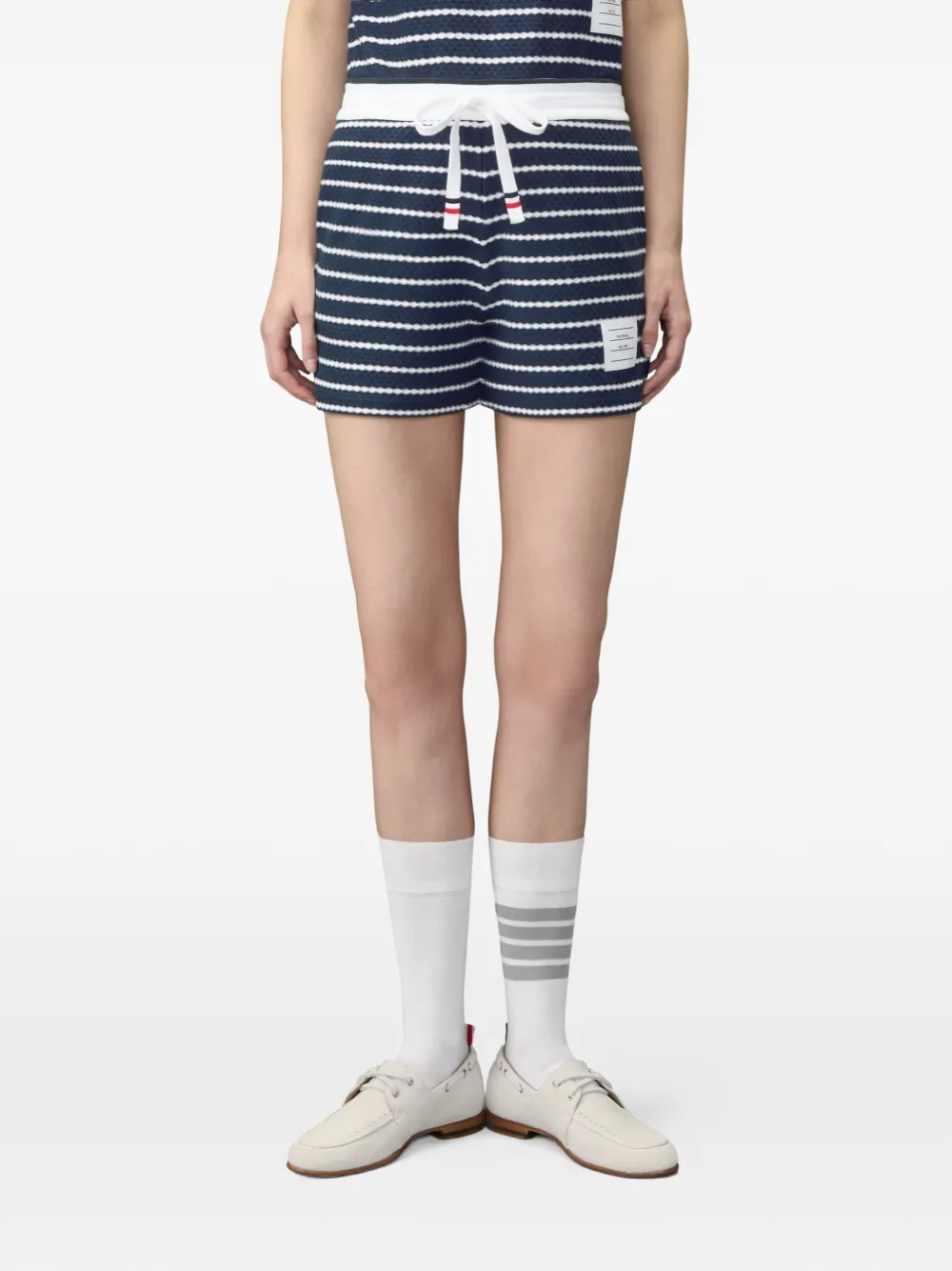 Thom Browne Gestreepte shorts Blauw