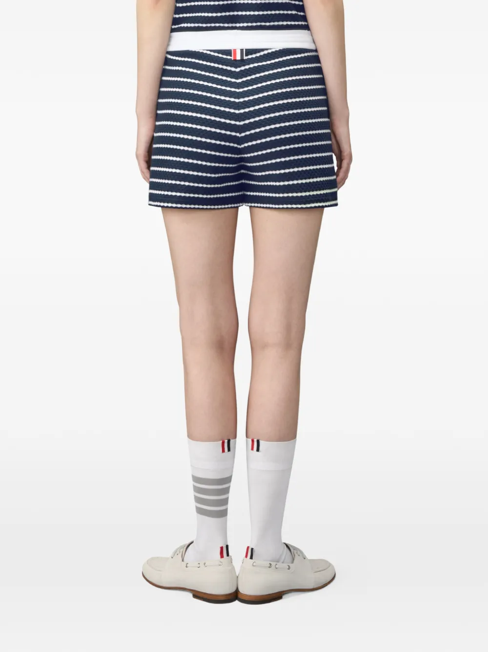 Thom Browne Gestreepte shorts Blauw