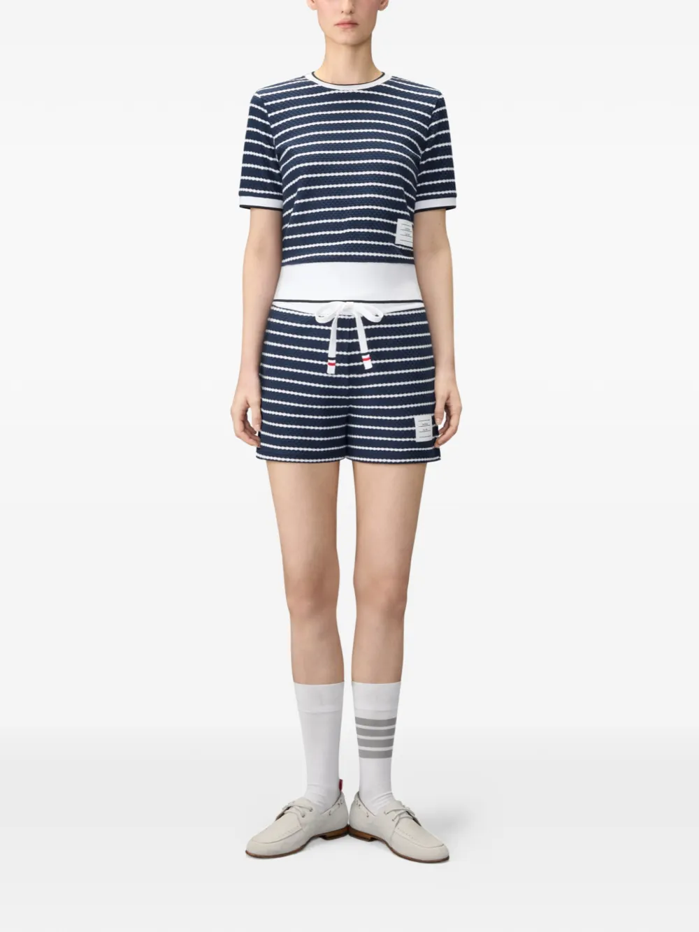 Thom Browne Gestreepte shorts Blauw