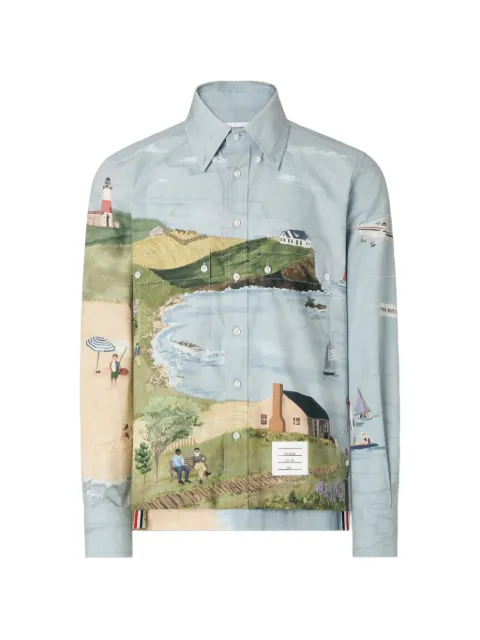 Thom Browne poplin Nantucket scenic utility shirt