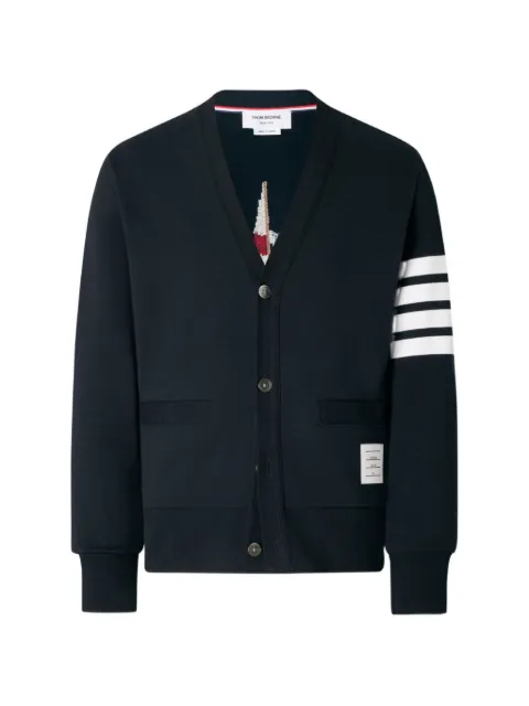 Thom Browne 4-Bar boat-embroidery cardigan