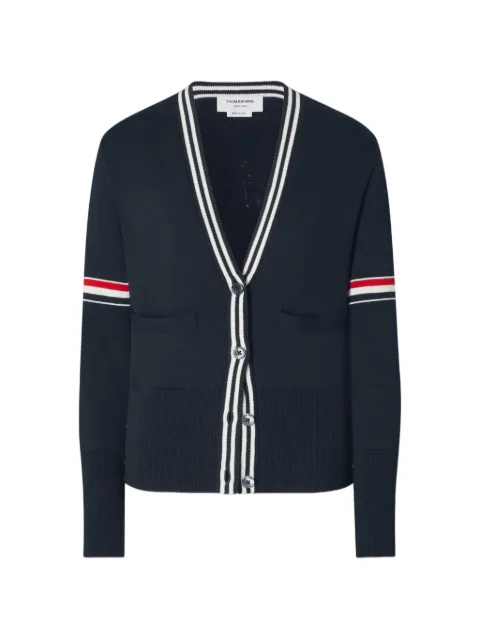 Thom Browne Cardigan con effetto jacquard